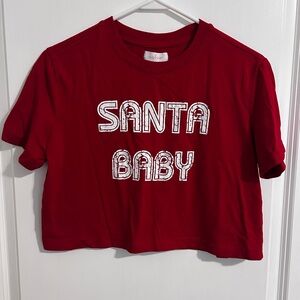 Santa Baby Colsie Crop Top